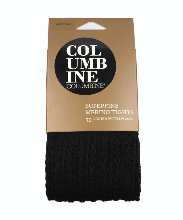 Columbine 70D Superfine Merino Tights - Black