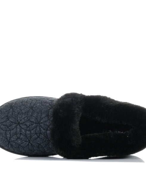 Skechers Cozy Campfire Bright Blossom Slippers - Black/Black