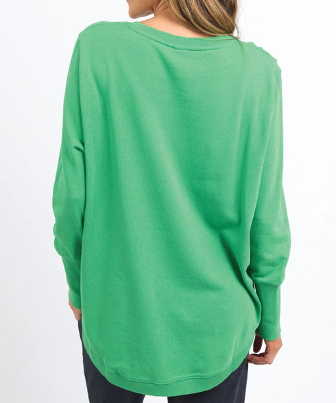 Elm Divine Crew Sweat Shirt - Green Briar