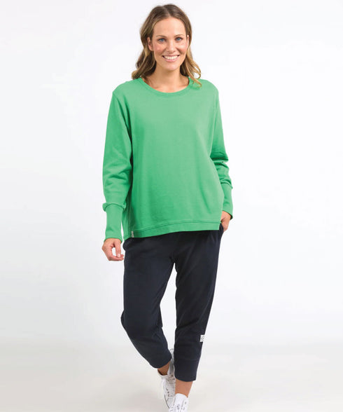 Elm Divine Crew Sweat Shirt - Green Briar