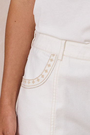 Design Nation Roamer Crop Pant - Soft White