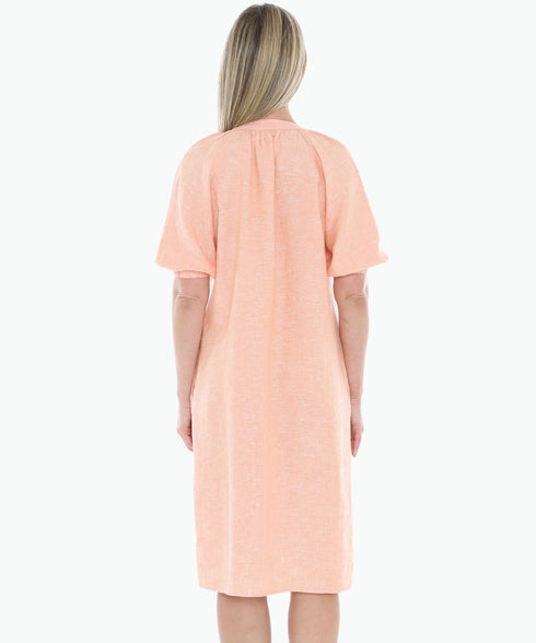 Jump Button Neck Dress - Sunset