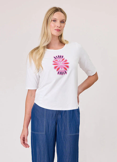 Duo Essential Tee White Luminaire Print