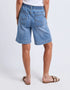Elm Birdie Long Denim Short - Light Blue