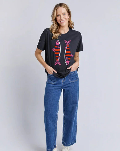 Elm Fishy Tee - Navy