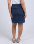 Elm Lennox Midi Denim Skirt - Dark Blue