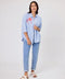 Duo Lexie Embroidered Shirt - Blue Stripe