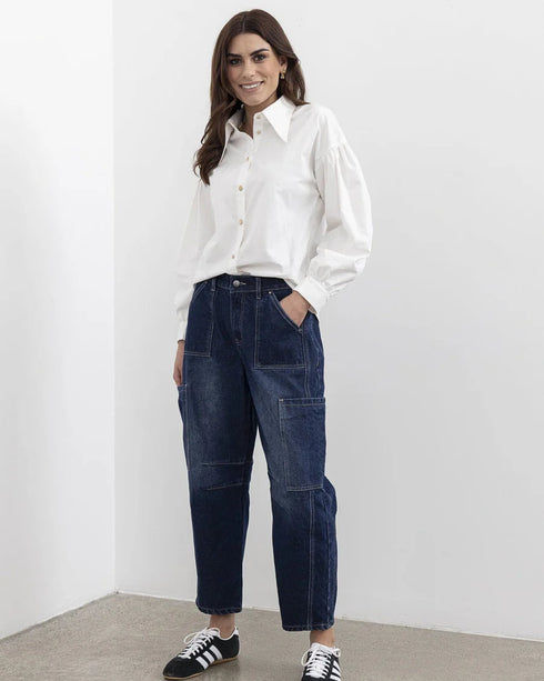 Moss Bailey Barrel Jeans - Indigo