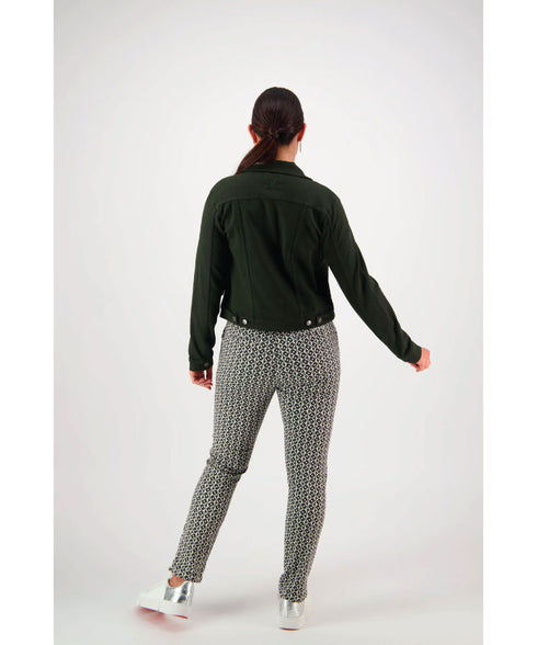 Vassalli 2053K Knit Denim Jacket - Forest