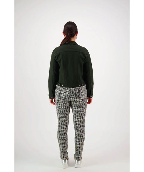 Vassalli 2053K Knit Denim Jacket - Forest