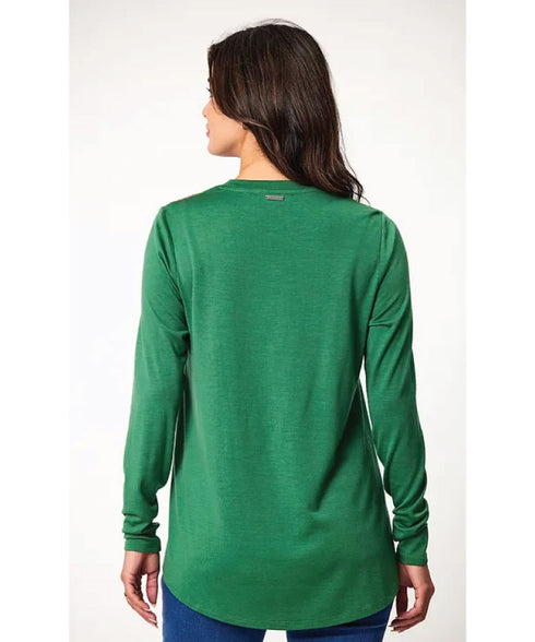 Newport Greta Splice Merino Top - Forest Mix