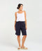 Black Stone Darcy Shirred Waistband Shorts- French Navy