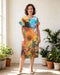 Glam Daffidals Round Neck Cotton Dress