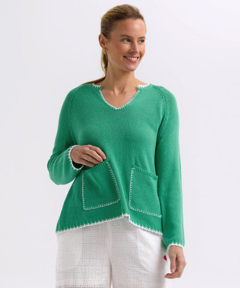 Zaket & Plover Hand Work Trim A Line ZP7721 - Apple