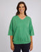 Elm Mazie V Neck Sweat - Green