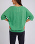 Elm Mazie V Neck Sweat - Green