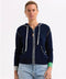 Zaket & Plover Heart Embroidery Hoodie ZP7725 - Navy
