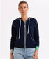 Zaket & Plover Heart Embroidery Hoodie ZP7725 - Navy