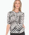 Jump Abstract Fern Top - Black/Ivory