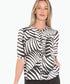 Jump Abstract Fern Top - Black/Ivory