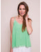 Suzy D Lace Trim Viscose Kami - Apple Green