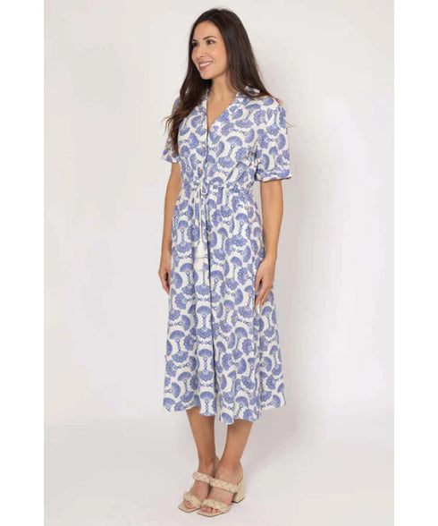 Amaya Kayden Shirt Dress - Blue Print