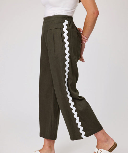 Duo Harris Cropped Pant - Khaki