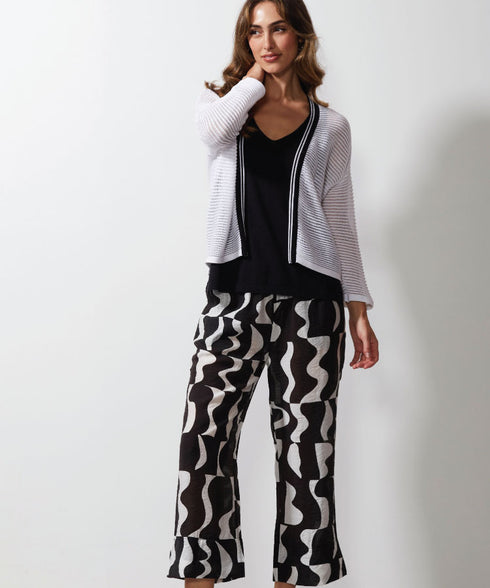 LD + C Ottoman Cardi - White/Black