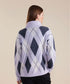 Marco Polo Long Sleeve Diamond Stitch Jumper - Lilac