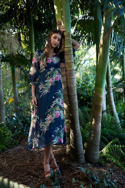 Loobies Story Ayana Dress - Indigo Multi