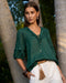 Lobbies Story Waterlily Blouse - Jungle Green