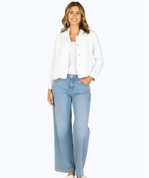 Maglia Lux Abbie Trim Jacket - White