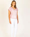 Maglia Stella V Neck Linen Top - Pink
