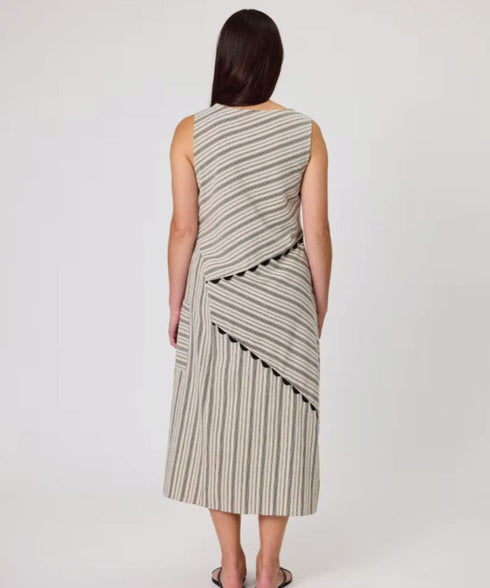 Duo Jude Bias Dress - Naturla Stripes