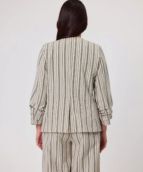 Duo Amber Stripe Blazer - Natural Stripe