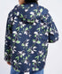 Elm Idyll Floral Raincoat - Navy