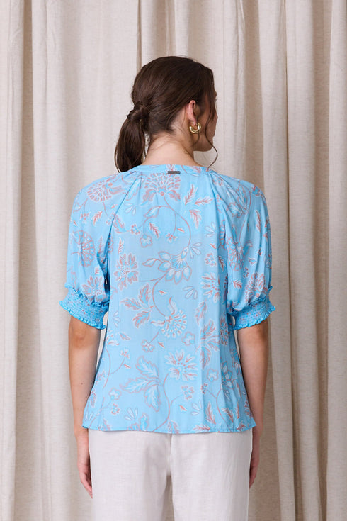 Newport Destination Blouse - Destination Print