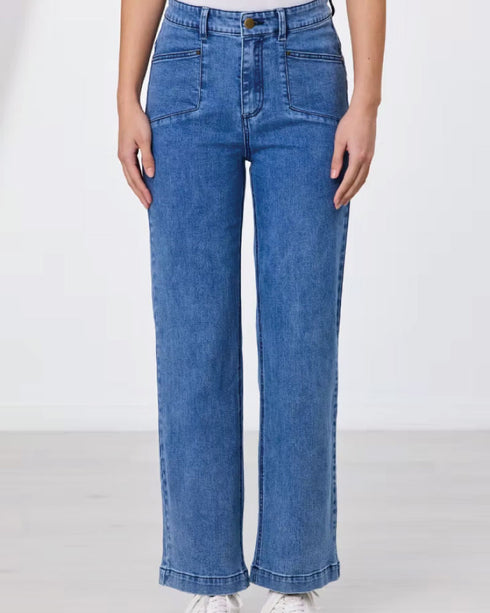 Newport Titan Wide Leg Jeans - Light Blue