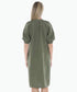 Jump Button Neck Dress - Basil CD