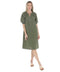 Jump Button Neck Dress - Basil CD