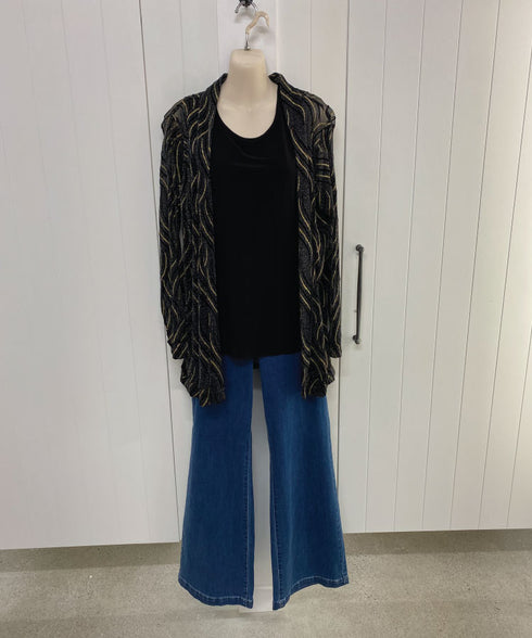 Cordelia St Sparkle Jacket and Top - Black