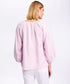 Marco Polo Raglan Sleeve Peasant Top - Pink Salt