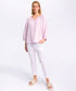 Marco Polo Raglan Sleeve Peasant Top - Pink Salt