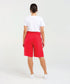 Black Stone Darcy Shirred Waistband Shorts- Poppy Red