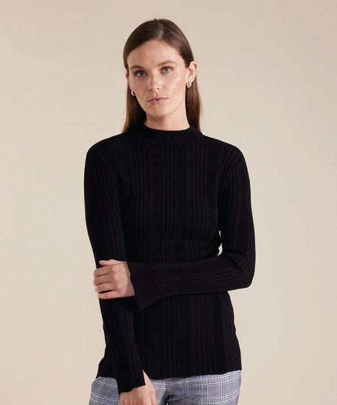 Marco Polo Essential Rib Knit - Black