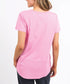 Elm Rib Short Sleeve Tee -Strawberry