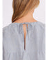 Yarra trail Shot Linen Top - Blue Mix