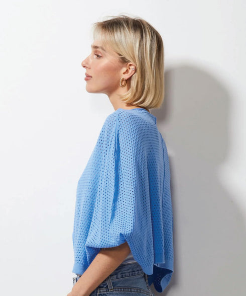 Zaket & Plover Holey Shrug - Chambray