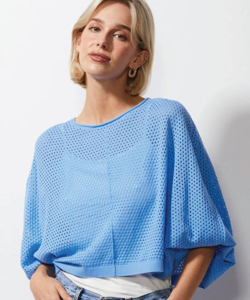 Zaket & Plover Holey Shrug - Chambray