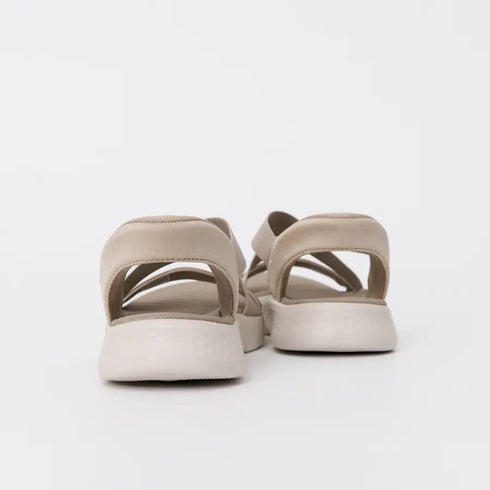 Skechers Go Walk Flex Sandal - Glimmer Up - Taupe/Silver